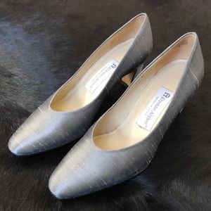 ❤️SOLD❤️ ETIENNE AIGNER Grey Silk Heels